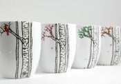 Image of The Four Seasons Birch Tree Collection - 4 Large Personalized Mugs