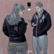 Image of SPOOL HOODIE . black . gray . white