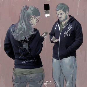 Image of SPOOL HOODIE . black . gray . white