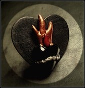 Image of Noche Noire Sacred ♥ Heart Leather Ring~!