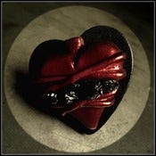 Image of Scarlet Red Sacred ♥ Heart Leather Ring~!