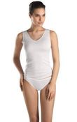 Image of HANRO Cotton Seamless Built-Up Camisole 1502 L Black and White NEW