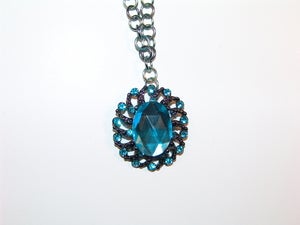 Image of Blue Jeweled Necklace