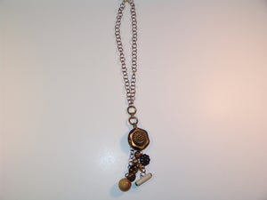 Image of Vintage Pendant Button Necklace