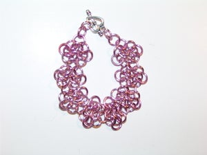 Image of Pink Rosette Bracelet 