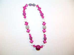 Image of Pink Jeweled Bead Necklace