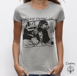 Image of T-shirt femme gris Sonic Fiends