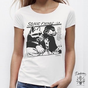 Image of T-shirt femme blanc Sonic Fiends