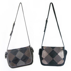 Image of ESTA Satchel Bag in Patchwork Leather