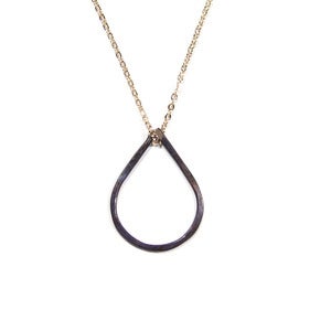Image of Oxidized Drop Necklace