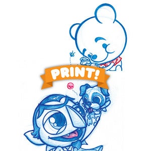 Image of Winnie and Piglet A5 Print! OR The Count! A5 Print! *FREE SHIPPING!*