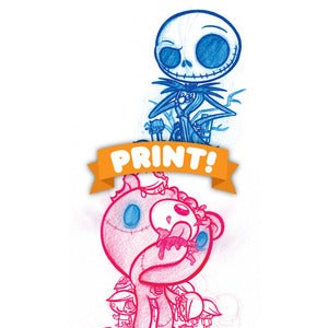 Image of Jack Skellington A5 Print! OR Zombie Gloomy A5 Print! *FREE SHIPPING!*