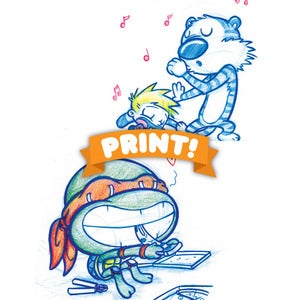 Image of Calvin and Hobbes A5 Print! OR Micheangelo A5 Print! *FREE SHIPPING!*
