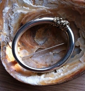 Image of Alison Varley oval silver brooch