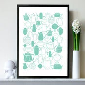 NEW "Vintage Coffee" print in retro mint