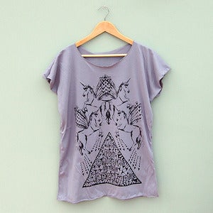 Image of Unicorn Oversize Tee in Grey by Me & Yu