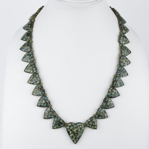 Image of Brass Hand-Wrought Heart Necklace
