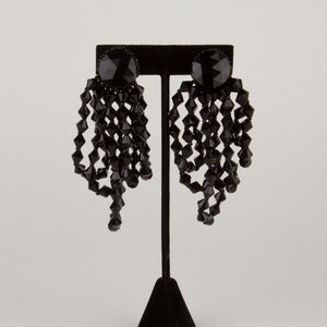 Image of Miriam Haskell French Jet Earrings