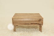 Image of Rustic Bench - Square - Newborn Toddler - Vintage Style - Real Wood