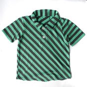 Image of Stripe Polo Green 