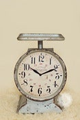 Image of Counter Top Scale Clock - Aged Metal - Vintage Style - NEW