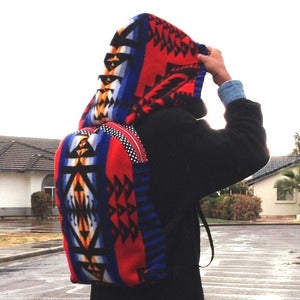 Image of Painted Warrior Pendleton Hooded Backpack