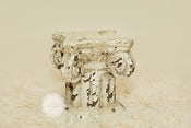 Image of Cream Column Cake Stand - Distressed Classic Vintage Style - Cake Smash
