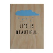 Image of 'Life Is Beautiful' screenprint on ply