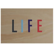 Image of 'LIFE' screenprint on ply