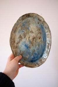 Image of Handmade ceramic 'Ocean' tray by Katharina Trudzinski
