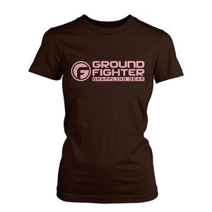 Image of Ground Fighter "Logo" Shirt - Brown (Womens)