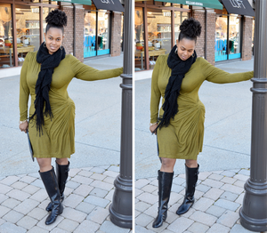 Image of Max Studio Mock Wrap Dress {Size 1X}