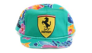 Image of FERRARI HAWAIIAN SNAPBACK - GREEN