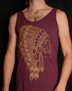 Image of The Skull Headdress Tank Garnet