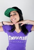 Image of Female Rager Tee...Purple/White