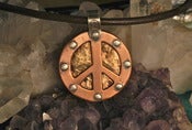 Image of Mixed Metal Double Sided Peace Pendant