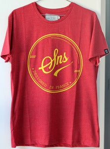 Image of SEN NO SEN t-shirt "sns" - rouge chiné