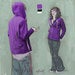 Image of SPOOL HOODIE . purple . black . white