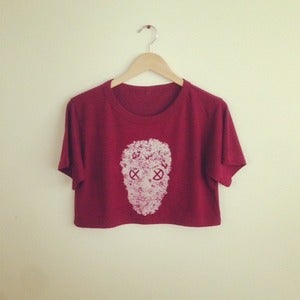 Image of Reincarnation Skull Crop Top (Cranberry)