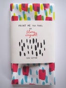 Image of *Limited Edition* Paint Me tea towel in pink/turquoise/yellow