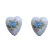 Image of Floral Heart Earrings