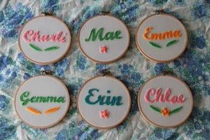 Image of Personalised Name Hoop - Colour & Design Options