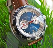Image of VINTAGE HAMILTON PAN-EUROP BLUE DIAL AUTO STEEL MAGNIFICENT