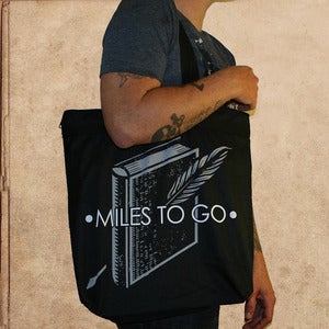 Image of Miles to go Tote - double sided, zipper top