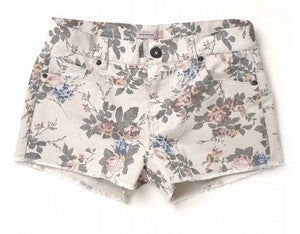 Image of Floral Denim Shorts 