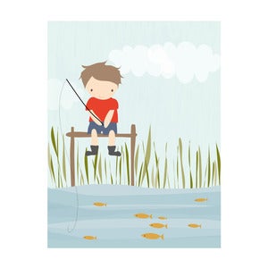 Image of "Banjo Fishing" Art Print