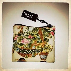 Image of SICK COIN PURSE - GOLD/PINKFLEECE