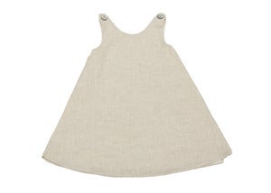 Image of Oatmeal Linen Pinafore