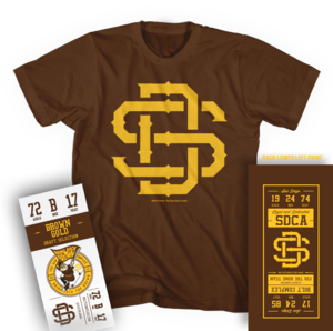 Image of BX Logo Tee (Brown Gold)