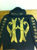 Image of Hatewear Gold Print Hooded Sweat Shirt